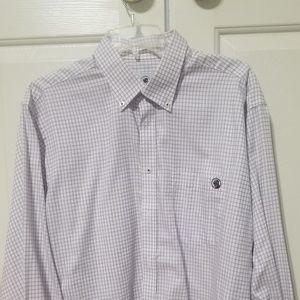 Southern proper white/purple stripe button down